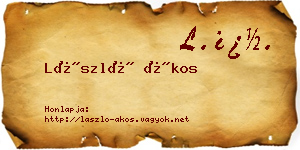 László Ákos névjegykártya